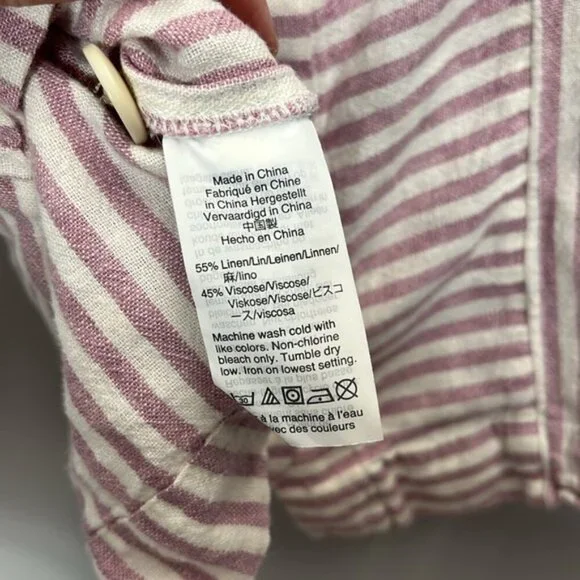 Madewell Daphne Rust Stripe-Play Button-Back Tee Dress Size Extra Small - Picture 5 of 5